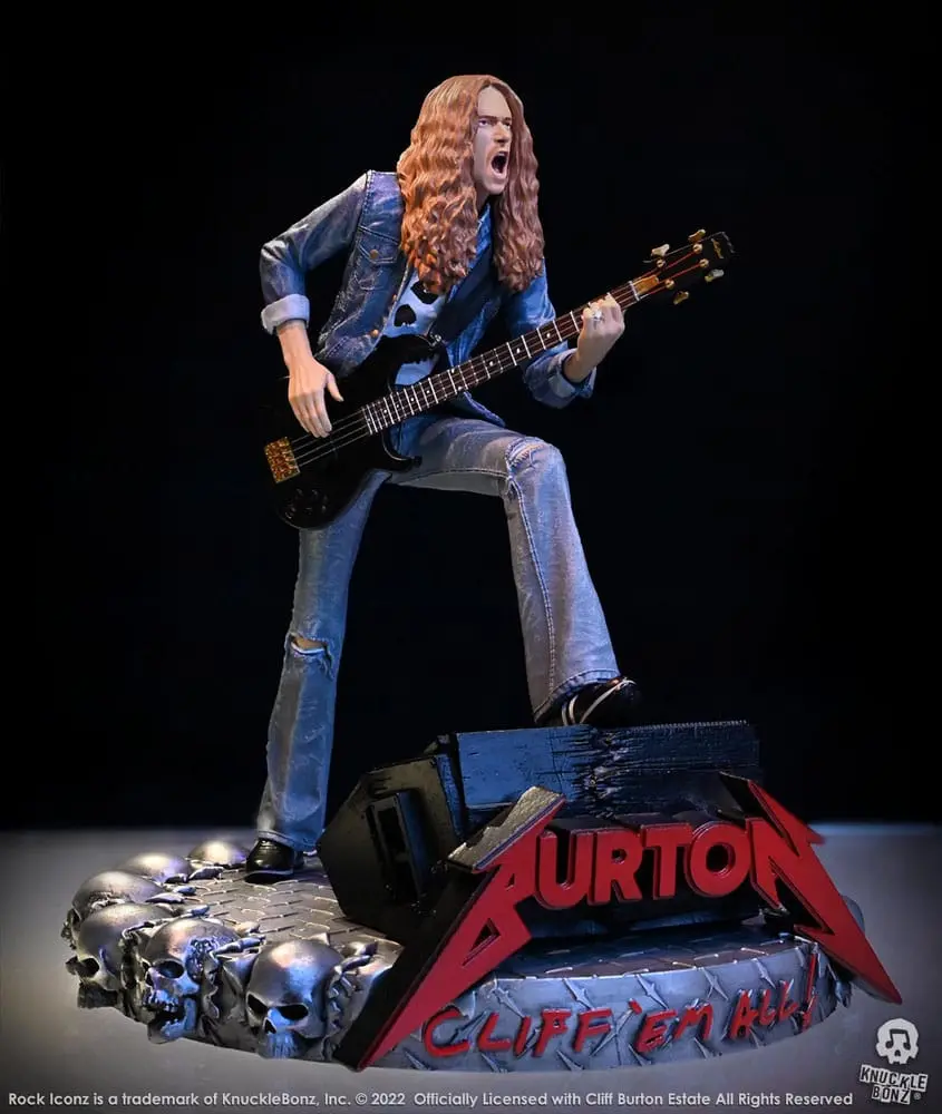 Cliff Burton Rock Iconz Cliff 'Em All szobor figura 22 cm termékfotó