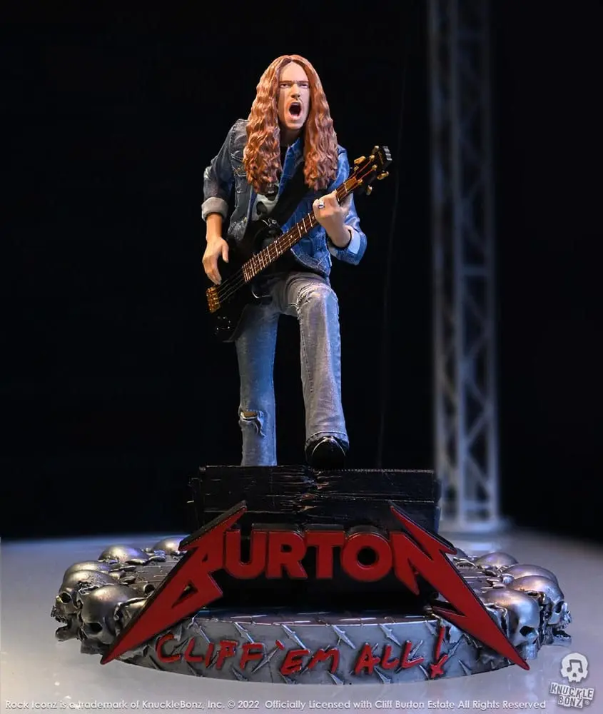 Cliff Burton Rock Iconz Cliff 'Em All szobor figura 22 cm termékfotó