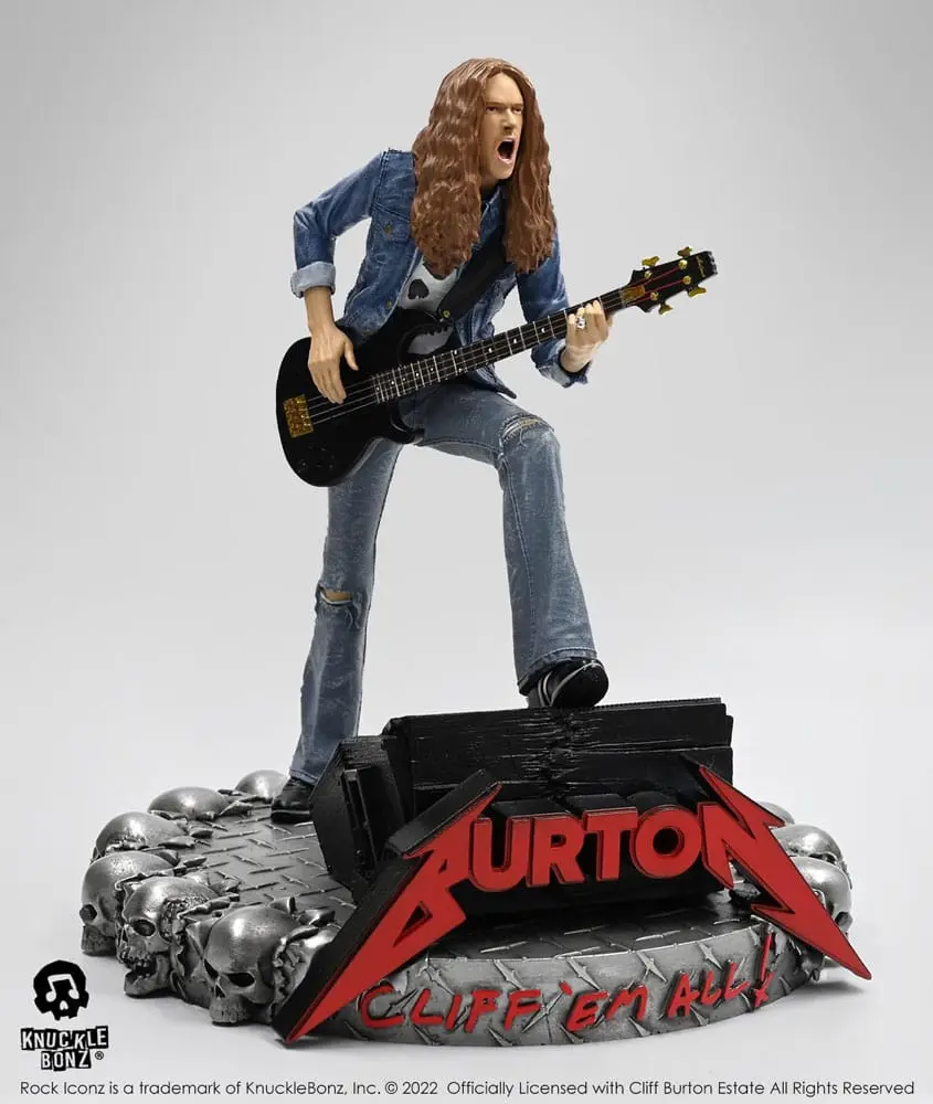 Cliff Burton Rock Iconz Cliff 'Em All szobor figura 22 cm termékfotó