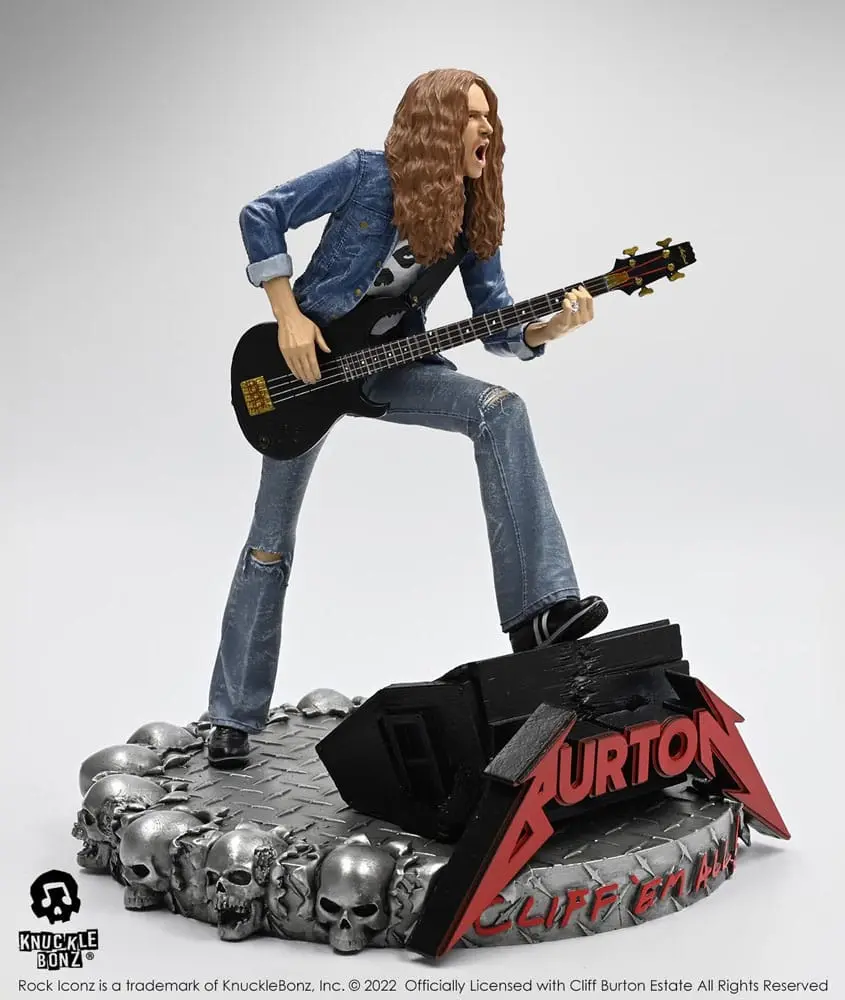 Cliff Burton Rock Iconz Cliff 'Em All szobor figura 22 cm termékfotó