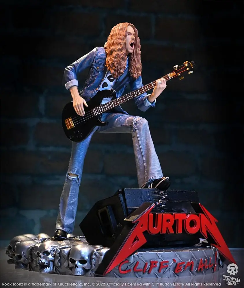 Cliff Burton Rock Iconz Cliff 'Em All szobor figura 22 cm termékfotó