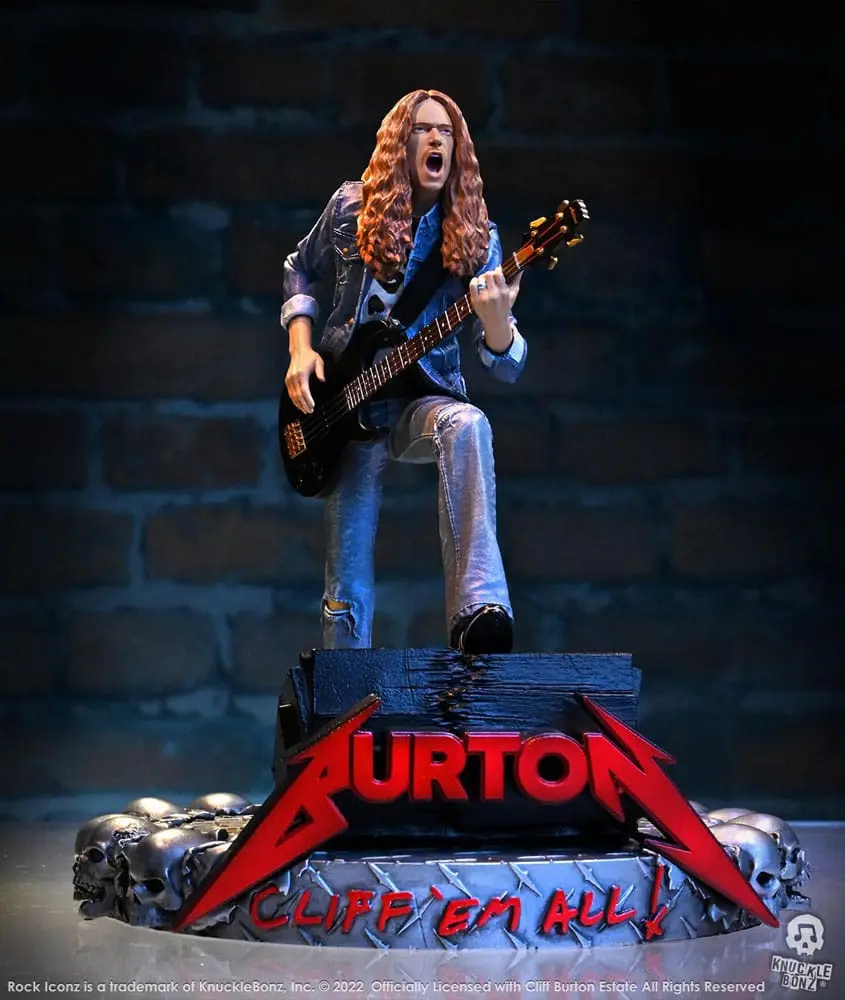 Cliff Burton Rock Iconz Cliff 'Em All szobor figura 22 cm termékfotó