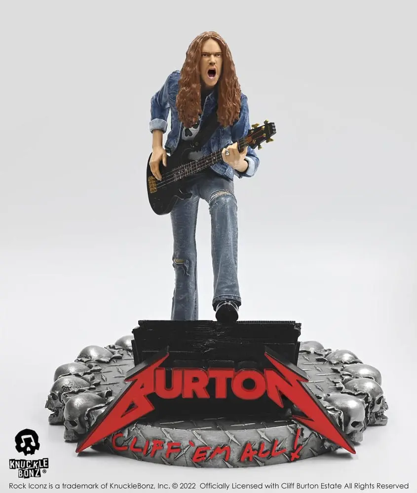 Cliff Burton Rock Iconz Cliff 'Em All szobor figura 22 cm termékfotó