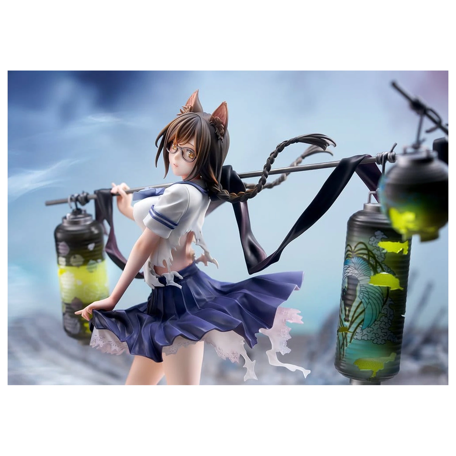 Comics Bakemonogatari 1/7 Tsubasa Hanekawa PVC figura 26 cm termékfotó