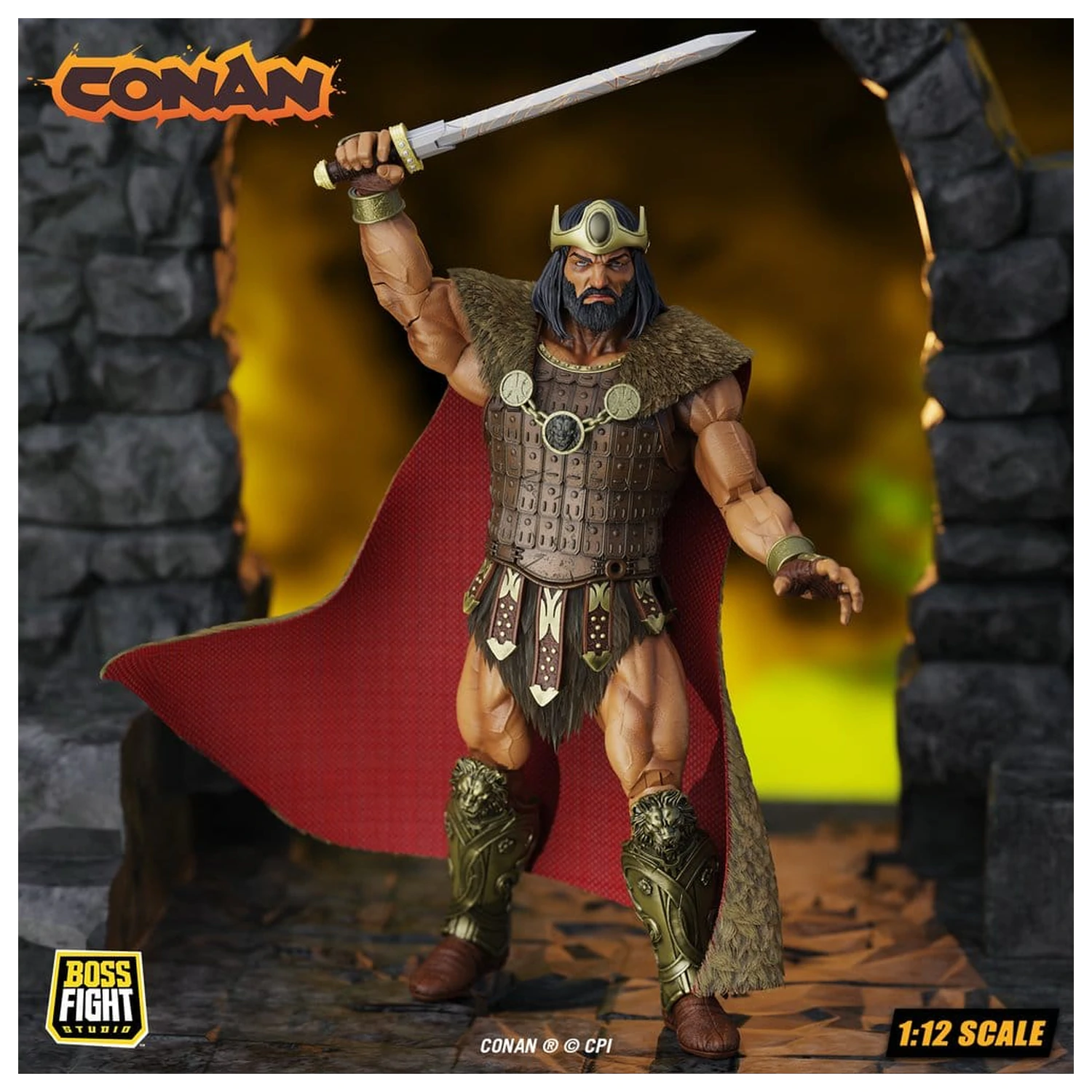 Conan Epic H.A.C.K.S. akciófigura 1/12 King Conan: Ruler of Aquilonia termékfotó