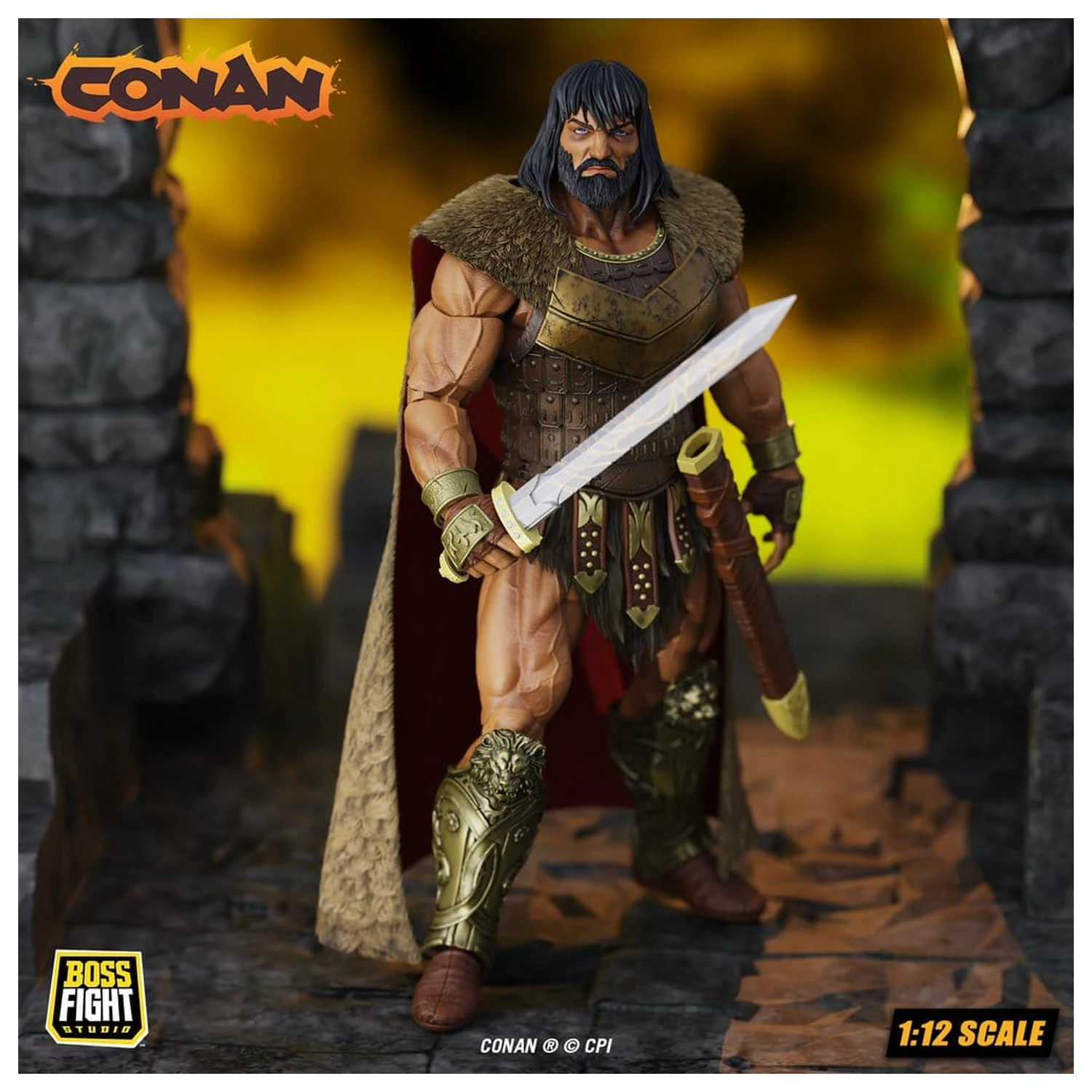 Conan Epic H.A.C.K.S. akciófigura 1/12 King Conan: Ruler of Aquilonia termékfotó