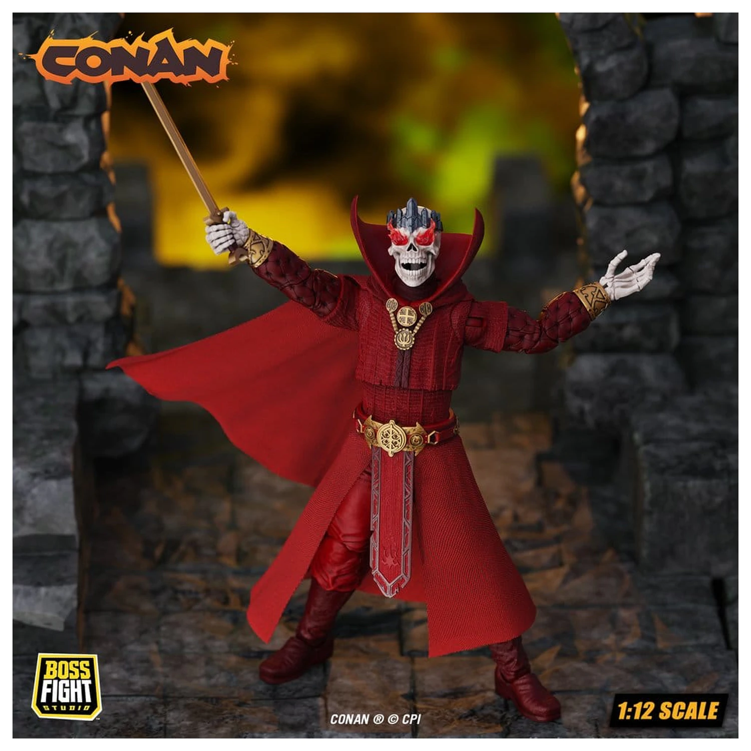 Conan Epic H.A.C.K.S. akciófigura 1/12 Thulsa Doom: Undead Sorcerer termékfotó