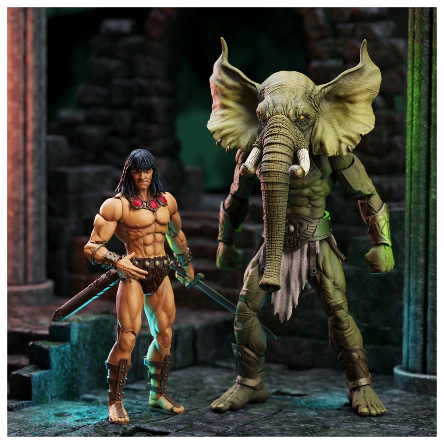 Conan the Barbarian Epic H.A.C.K.S. akciófigurák The Tower of the Elephant Set: Young Conan and Yag Kosha termékfotó