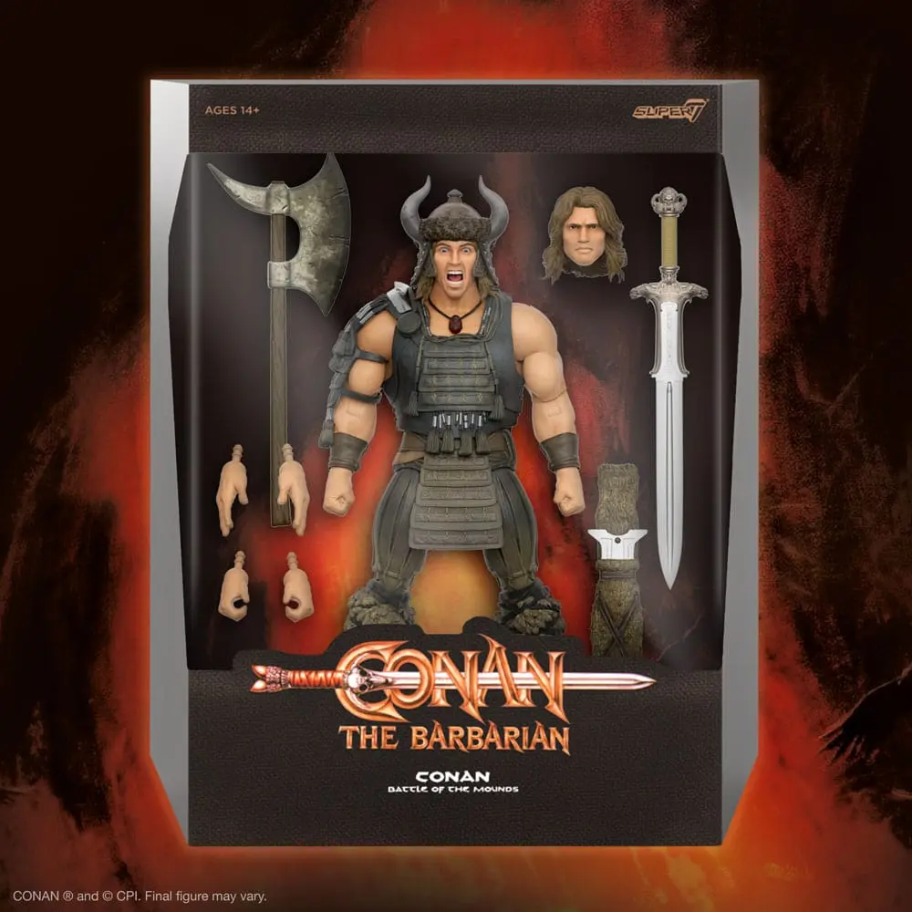 Conan the Barbarian Ultimates Conan (Battle of the Mounds) akciófigura 18 cm termékfotó