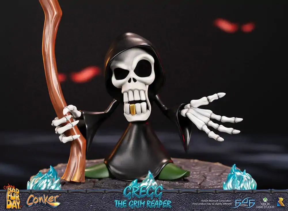 Conker: Conker's Bad Fur Day Gregg the Grim Reaper szobor figura 36 cm termékfotó