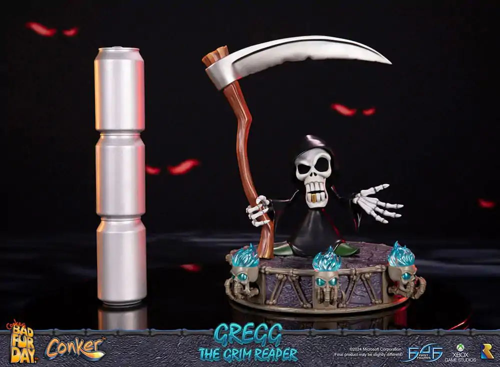 Conker: Conker's Bad Fur Day Gregg the Grim Reaper szobor figura 36 cm termékfotó