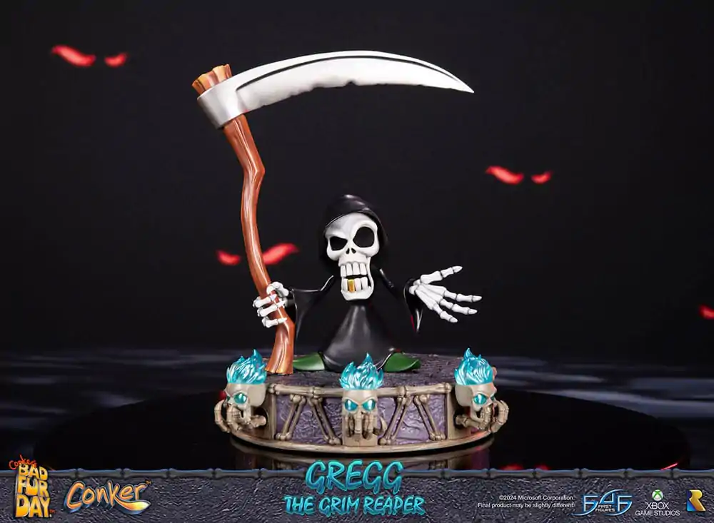 Conker: Conker's Bad Fur Day Gregg the Grim Reaper szobor figura 36 cm termékfotó