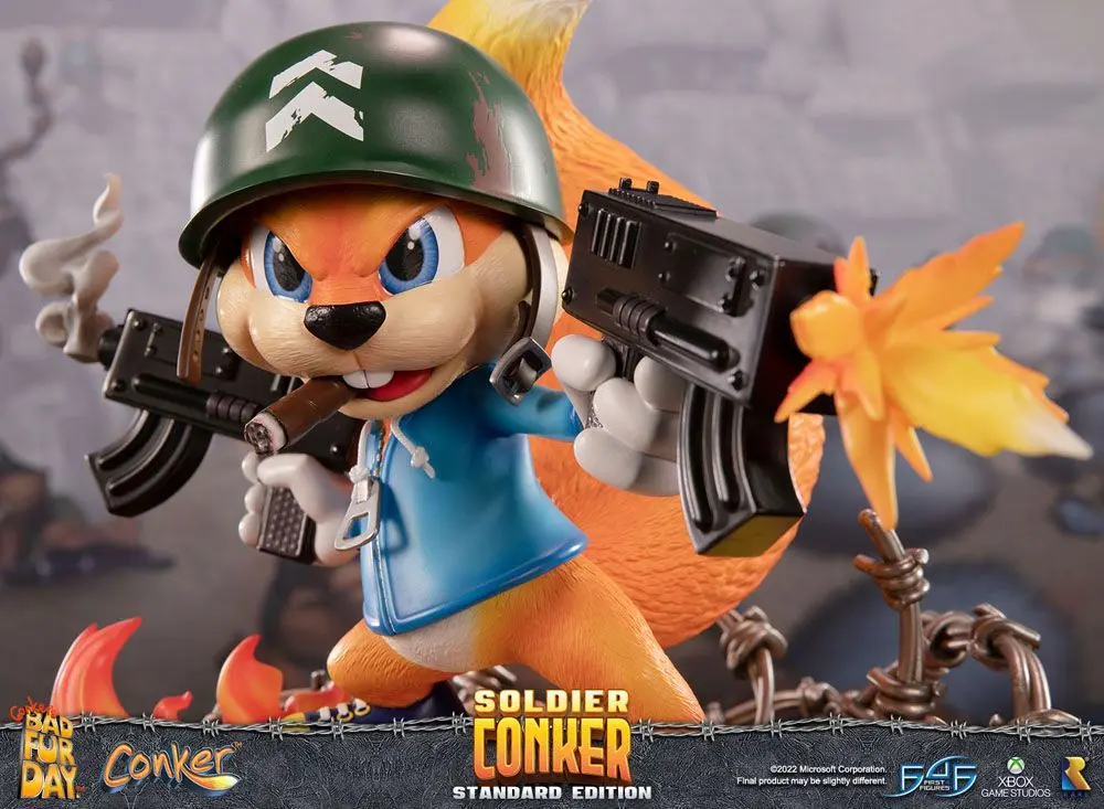 Conker: Conker's Bad Fur Day Soldier Conker szobor figura 33 cm termékfotó