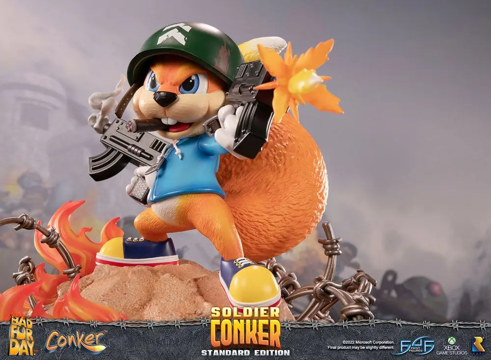 Conker: Conker's Bad Fur Day Soldier Conker szobor figura 33 cm termékfotó