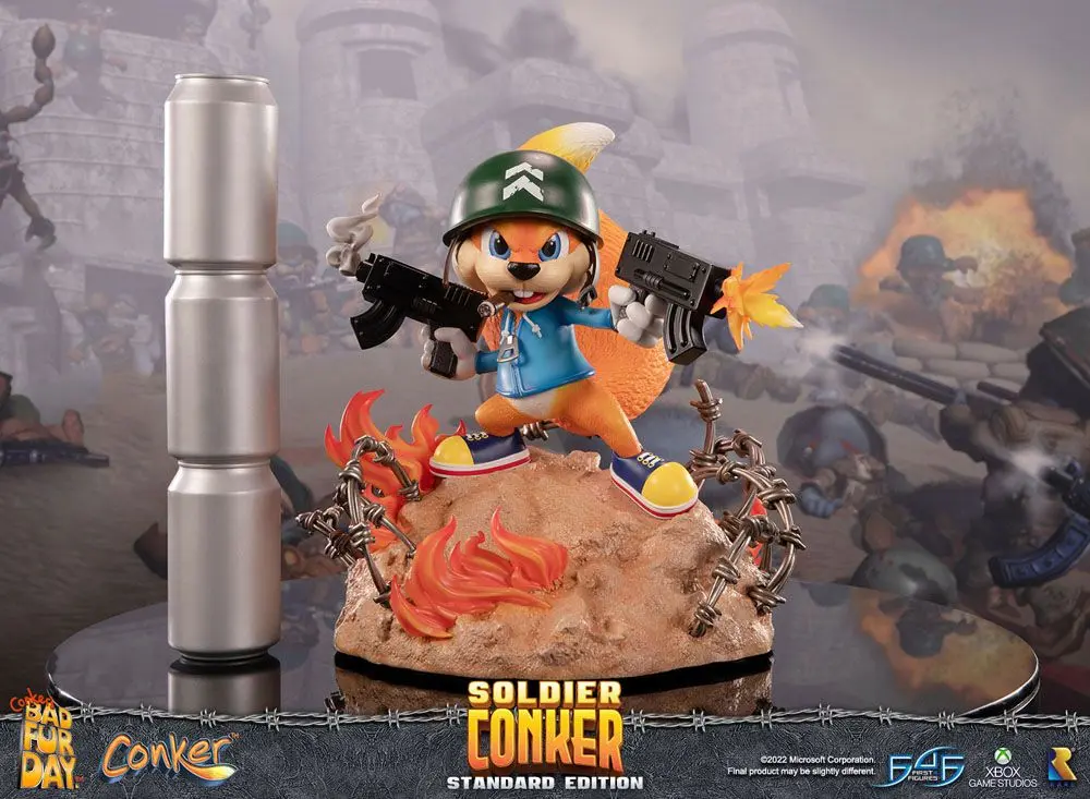 Conker: Conker's Bad Fur Day Soldier Conker szobor figura 33 cm termékfotó