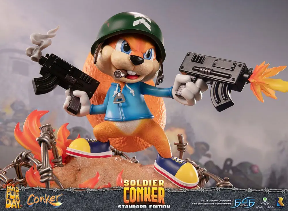 Conker: Conker's Bad Fur Day Soldier Conker szobor figura 33 cm termékfotó