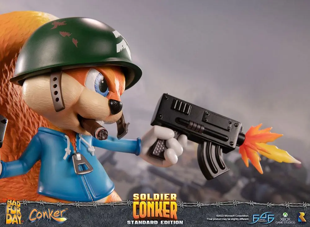 Conker: Conker's Bad Fur Day Soldier Conker szobor figura 33 cm termékfotó