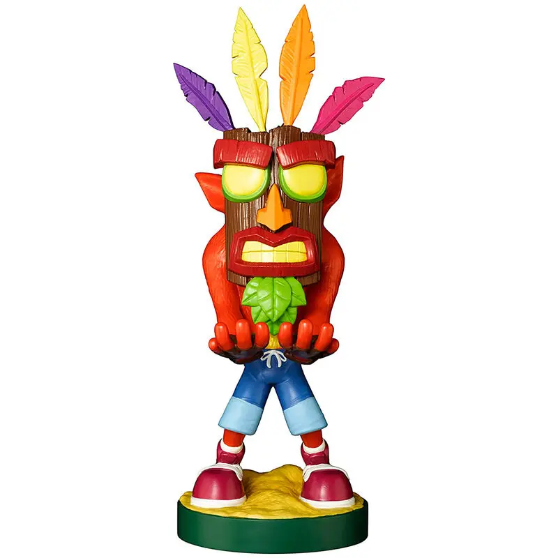 Crash Bandicoot Aku-Aku kontroller/telefon tartó Cable Guy figura 20 cm termékfotó