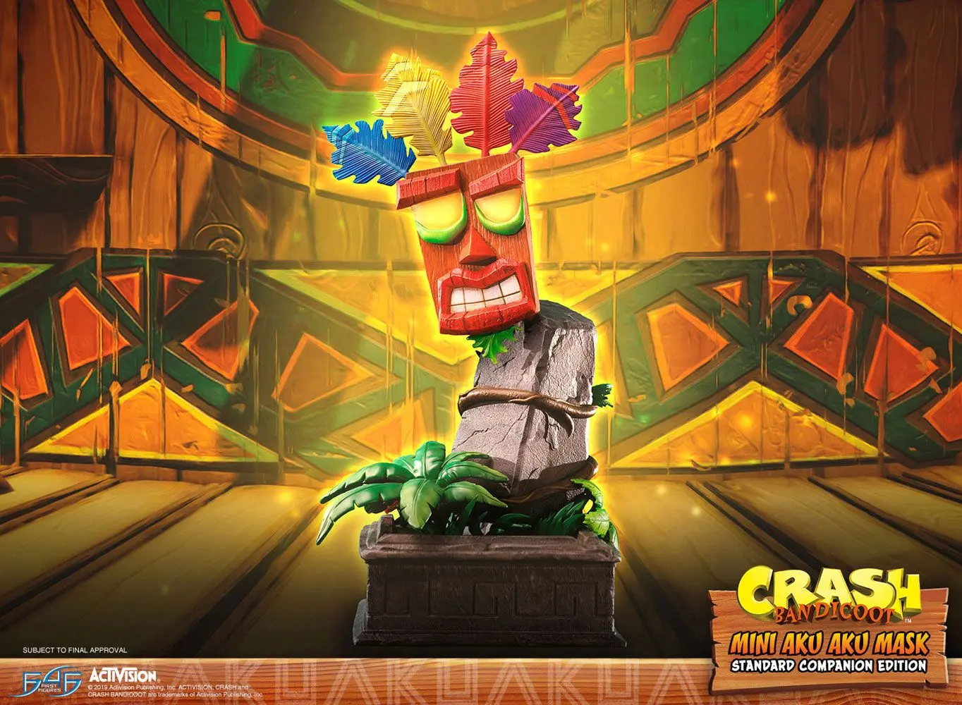 Crash Bandicoot Mini Aku Aku Mask szobor figura 40 cm termékfotó