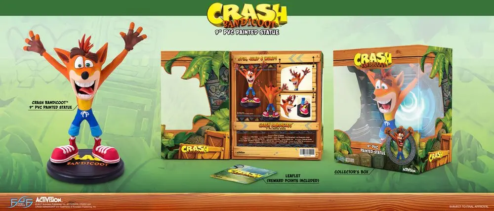 Crash Bandicoot N. Sane Trilogy Crash Bandicoot PVC szobor figura 23 cm termékfotó