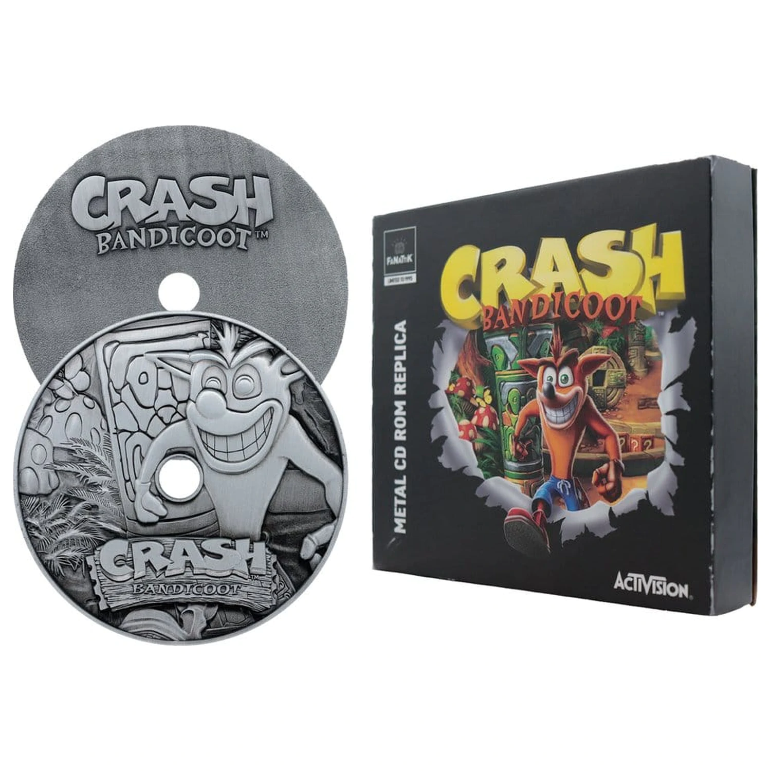Crash Bandicoot replika Metal CD-ROM Collectible Limitált kiadás 11 cm termékfotó