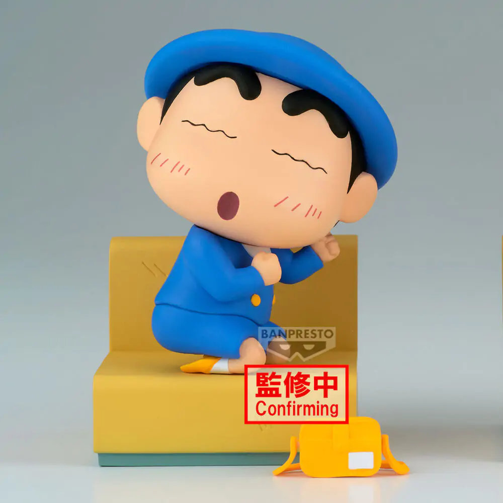 Crayon Shinchan Nakayoshi Memories Let's Go To Kindergarten Shinnosuke figura 10cm termékfotó