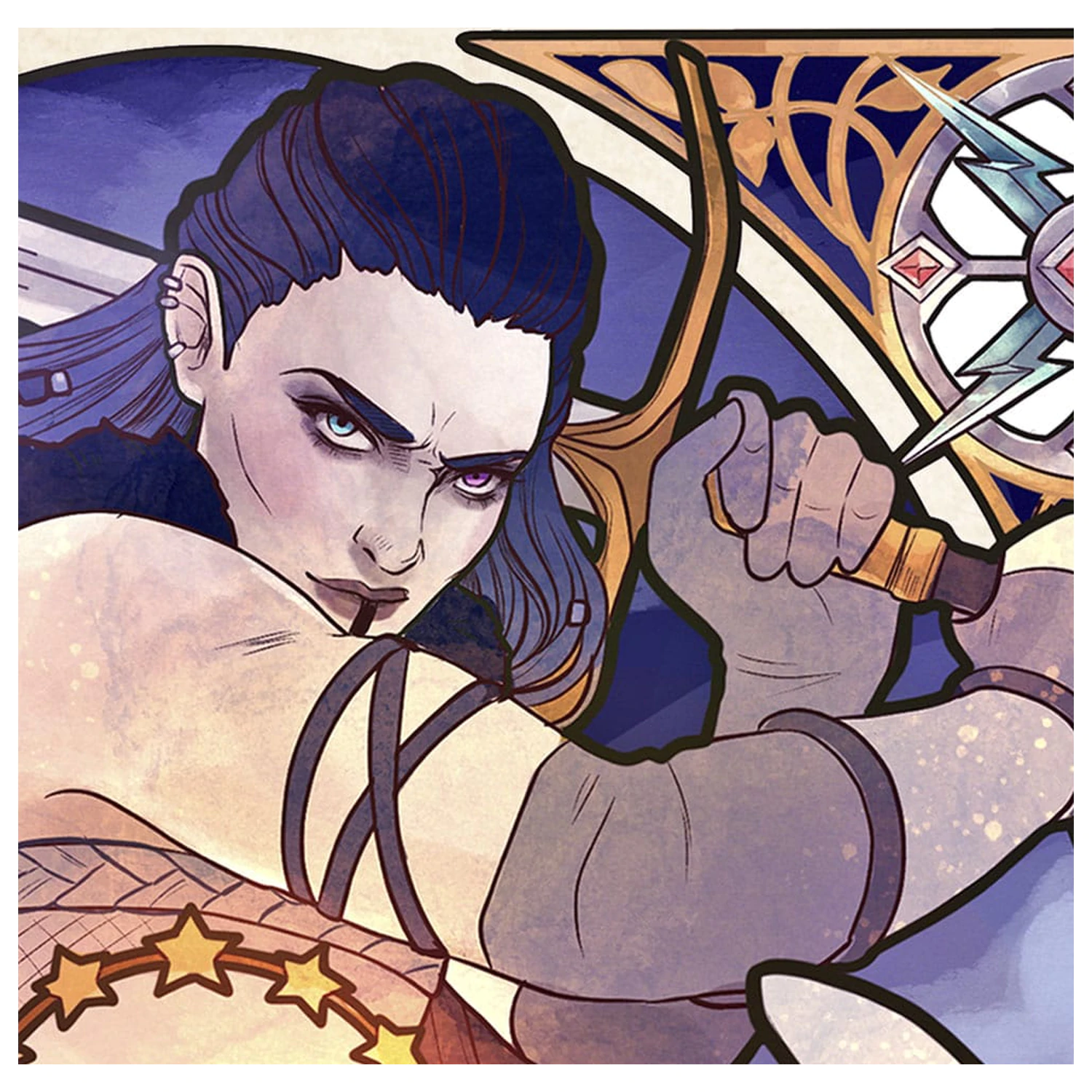 Critical Role Art Print Ashley Johnson: 10th Anniversary Art Nouveau Illustrations 46 x 28 cm - keretezetlen vászonkép termékfotó