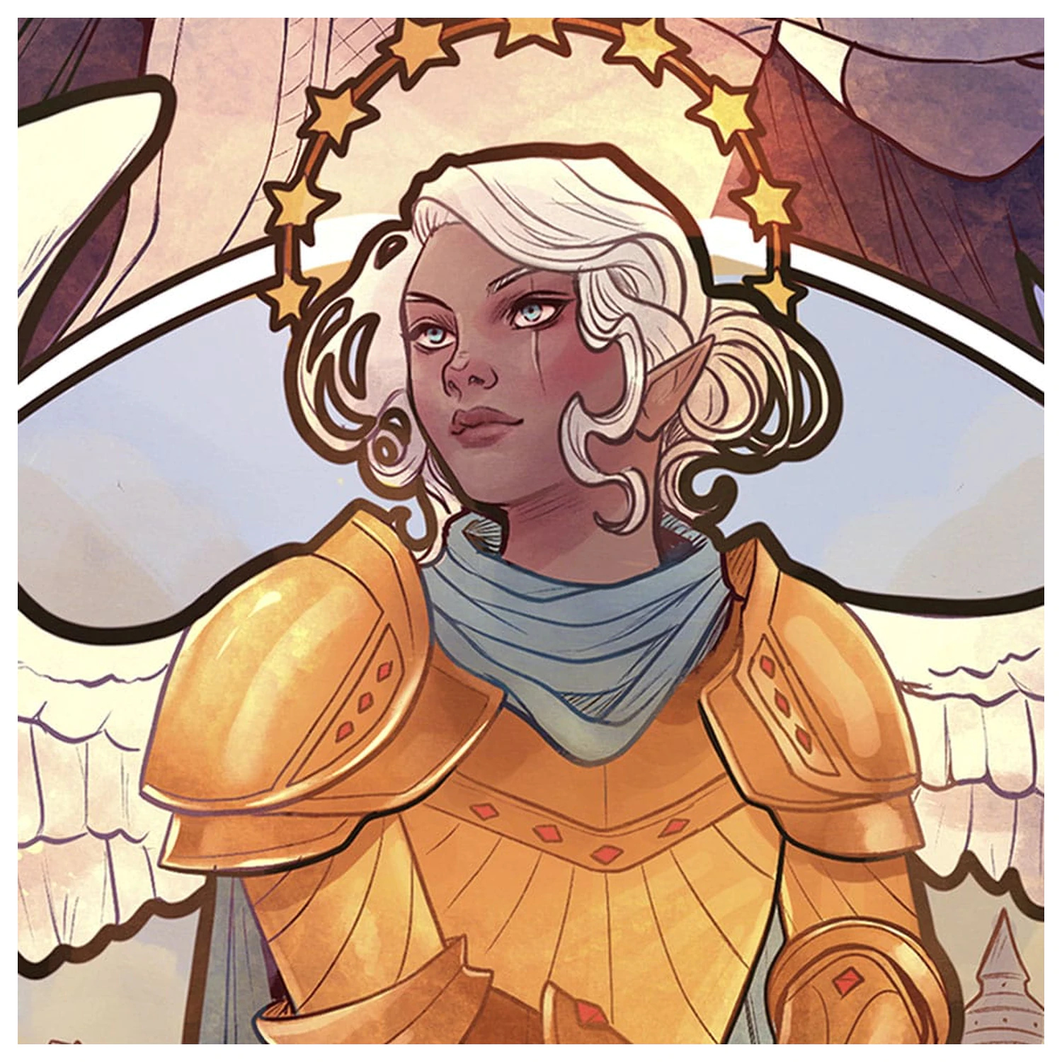 Critical Role Art Print Ashley Johnson: 10th Anniversary Art Nouveau Illustrations 46 x 28 cm - keretezetlen vászonkép termékfotó