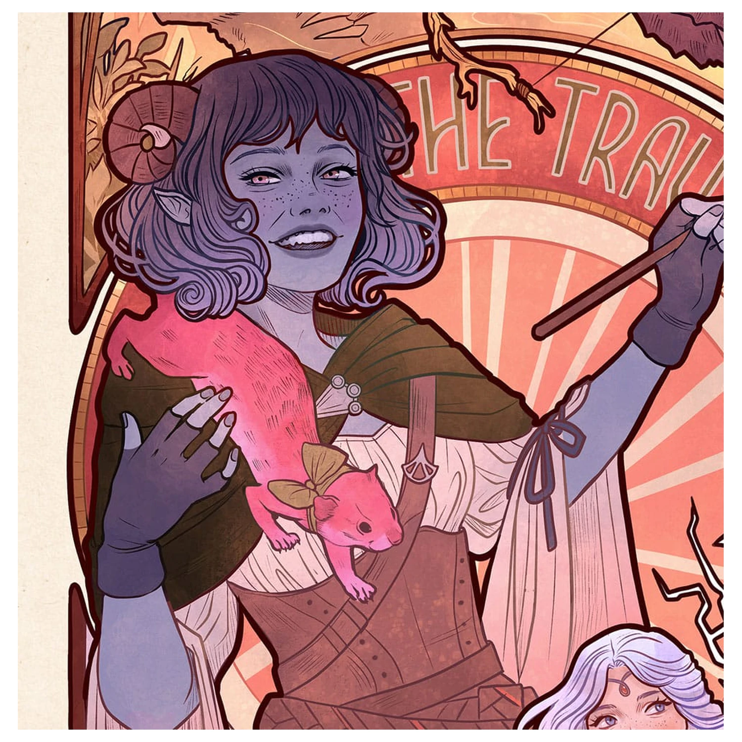 Critical Role Art Print Laura Bailey: 10th Anniversary Art Nouveau Illustrations 46 x 28 cm - keretezetlen vászonkép termékfotó