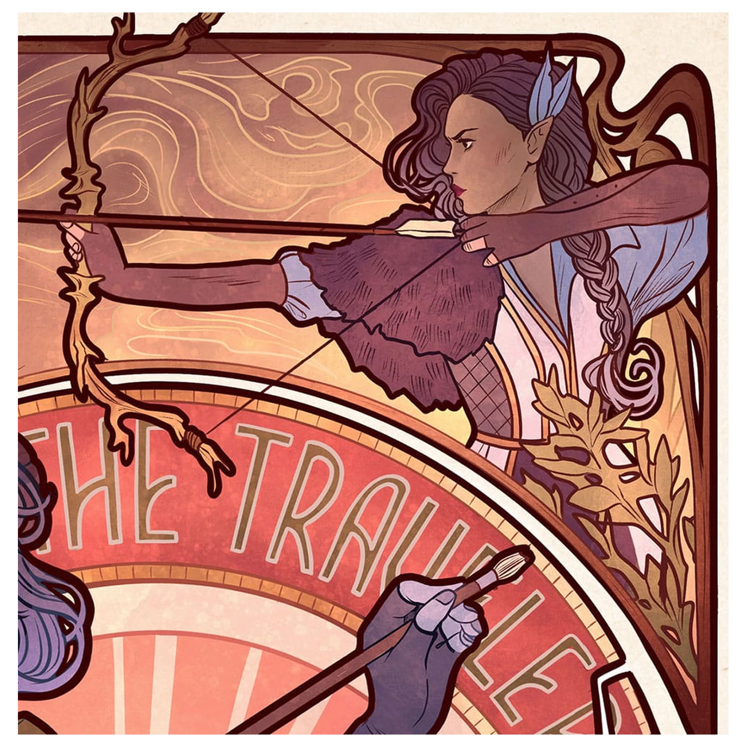 Critical Role Art Print Laura Bailey: 10th Anniversary Art Nouveau Illustrations 46 x 28 cm - keretezetlen vászonkép termékfotó