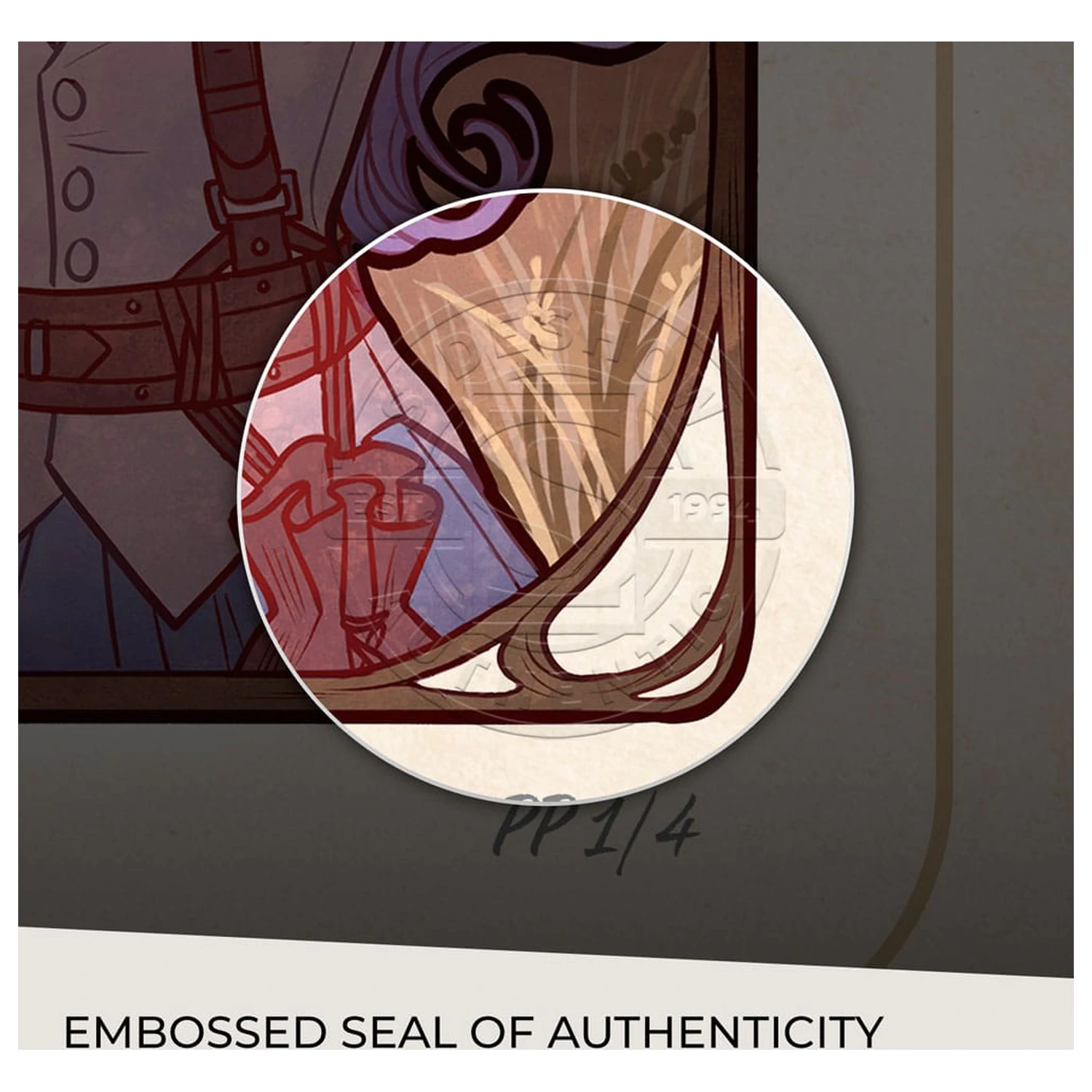 Critical Role Art Print Laura Bailey: 10th Anniversary Art Nouveau Illustrations 46 x 28 cm - keretezetlen vászonkép termékfotó