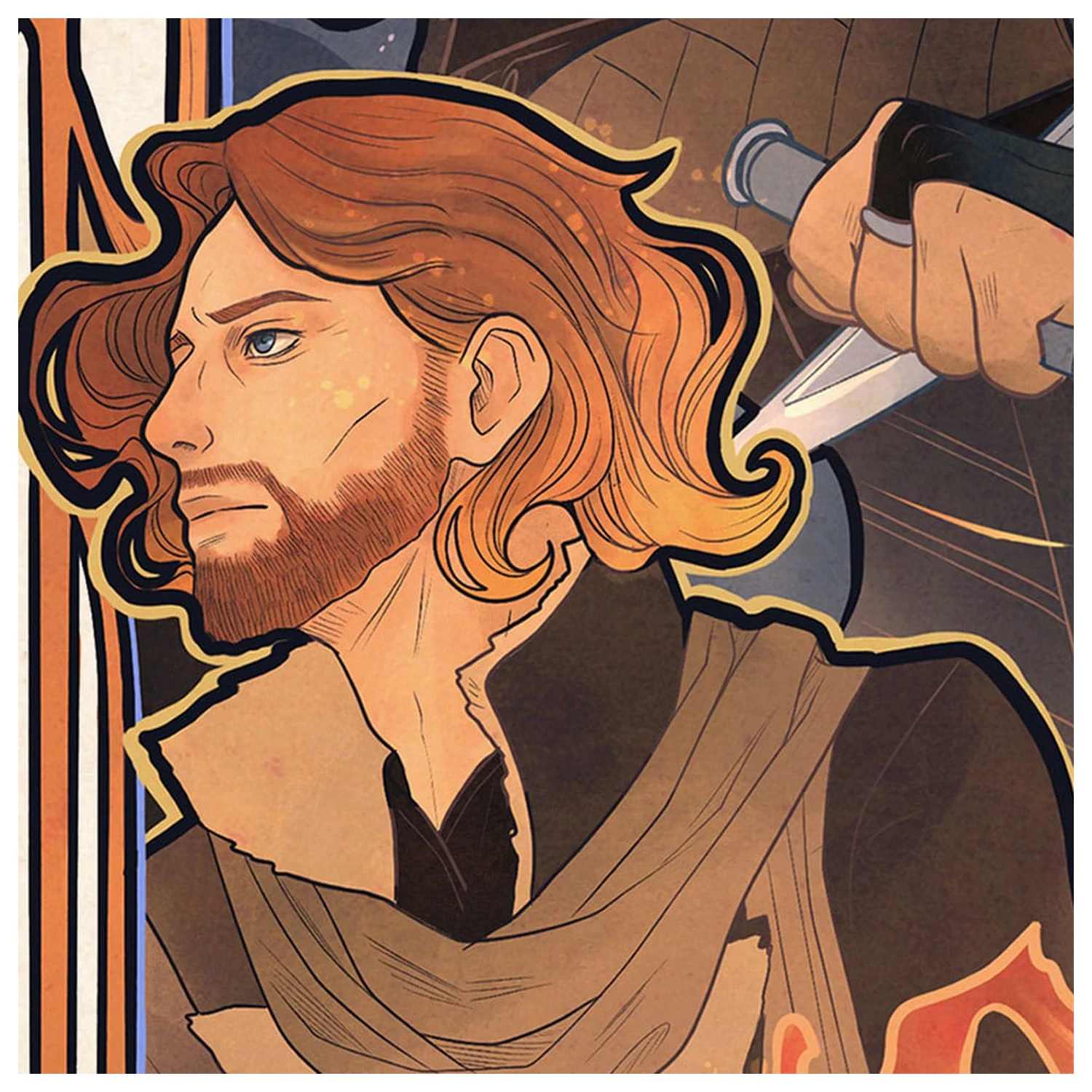 Critical Role Art Print Liam O'Brien: 10th Anniversary Art Nouveau Illustrations 46 x 28 cm - keretezetlen vászonkép termékfotó