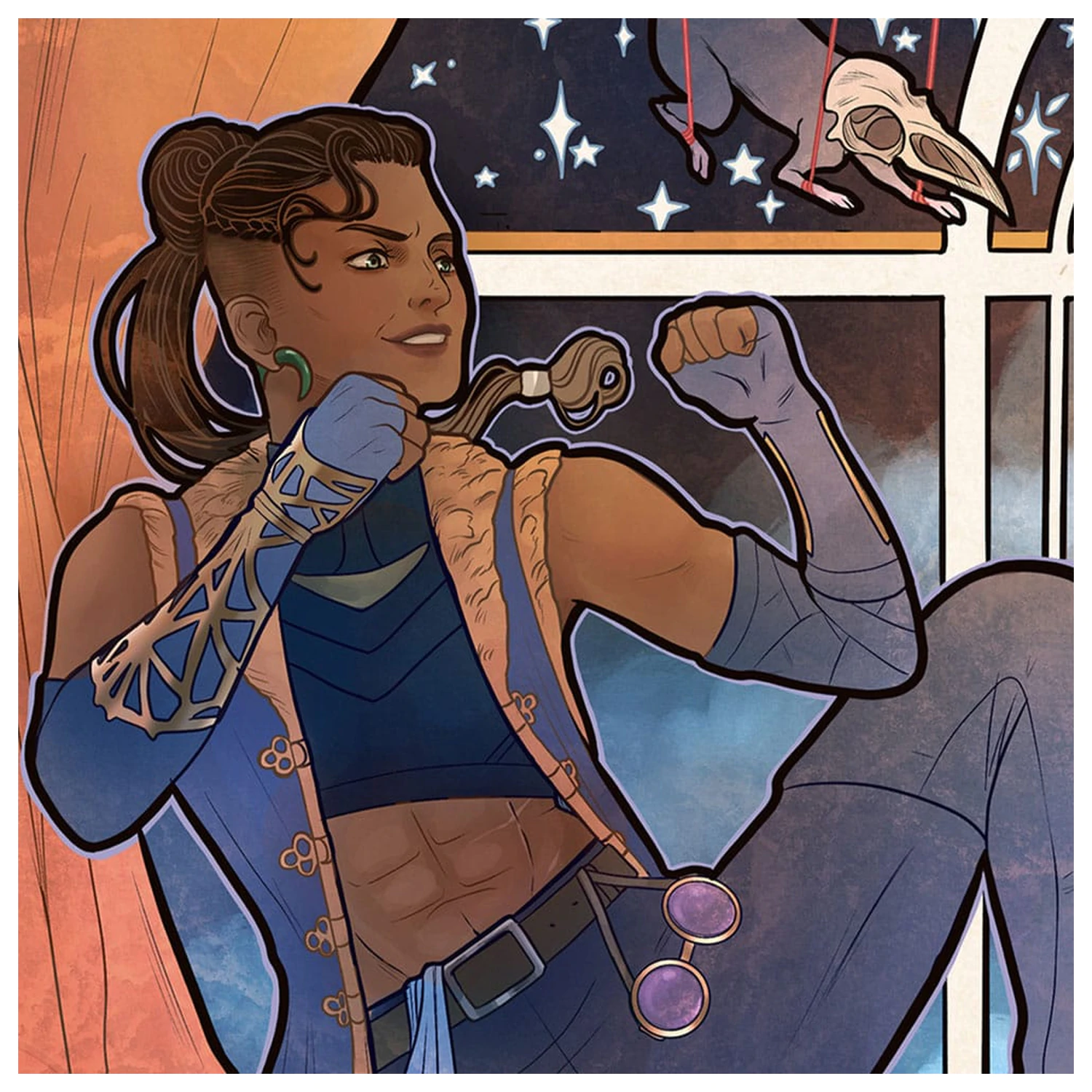 Critical Role Art Print Marisha Ray: 10th Anniversary Art Nouveau Illustrations 46 x 28 cm - keretezetlen vászonkép termékfotó