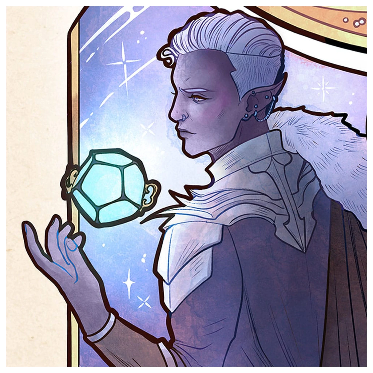Critical Role Art Print Matthew Mercer: 10th Anniversary Art Nouveau Illustrations 46 x 28 cm - keretezetlen vászonkép termékfotó