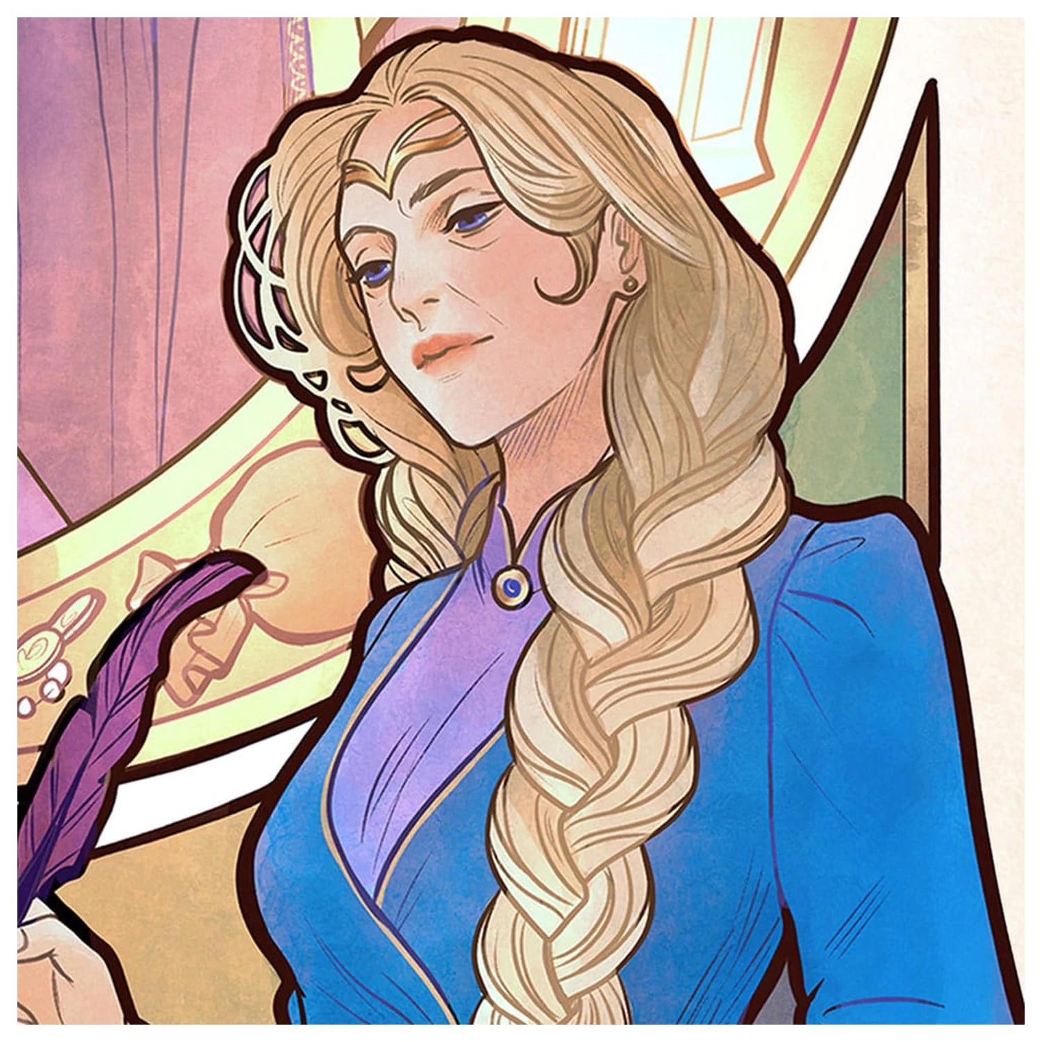 Critical Role Art Print Matthew Mercer: 10th Anniversary Art Nouveau Illustrations 46 x 28 cm - keretezetlen vászonkép termékfotó