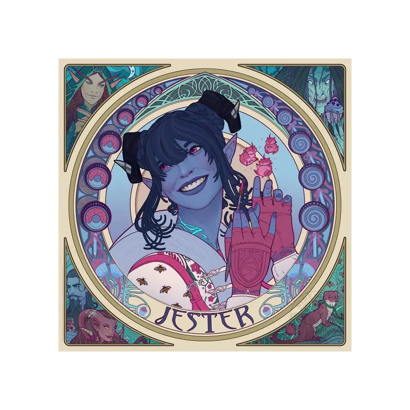 Critical Role Art Print Mighty Nein Portrait Series: Jester 35 x 35 cm - keret nélküli vászonkép termékfotó