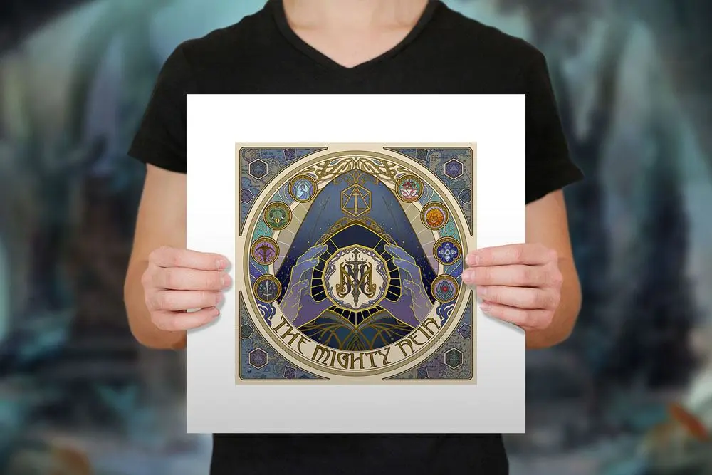 Critical Role Art Print Mighty Nein Portrait Series: The Hands of Fate 35 x 35 cm - keretezetlen vászonkép termékfotó