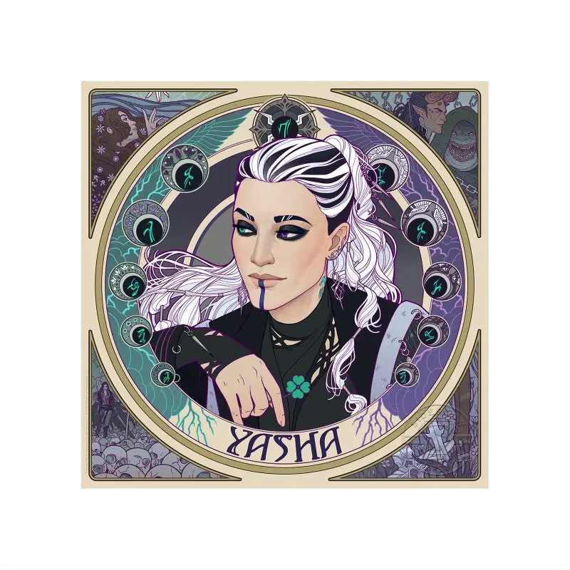 Critical Role Art Print Mighty Nein Portrait Series: Yasha 35 x 35 cm - keretezetlen vászonkép termékfotó