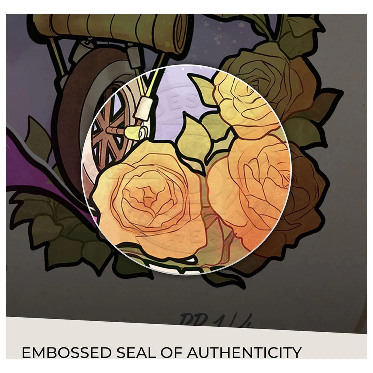 Critical Role Art Print Sam Riegel: 10th Anniversary Art Nouveau Illustrations 46 x 28 cm - keretezetlen vászonkép termékfotó