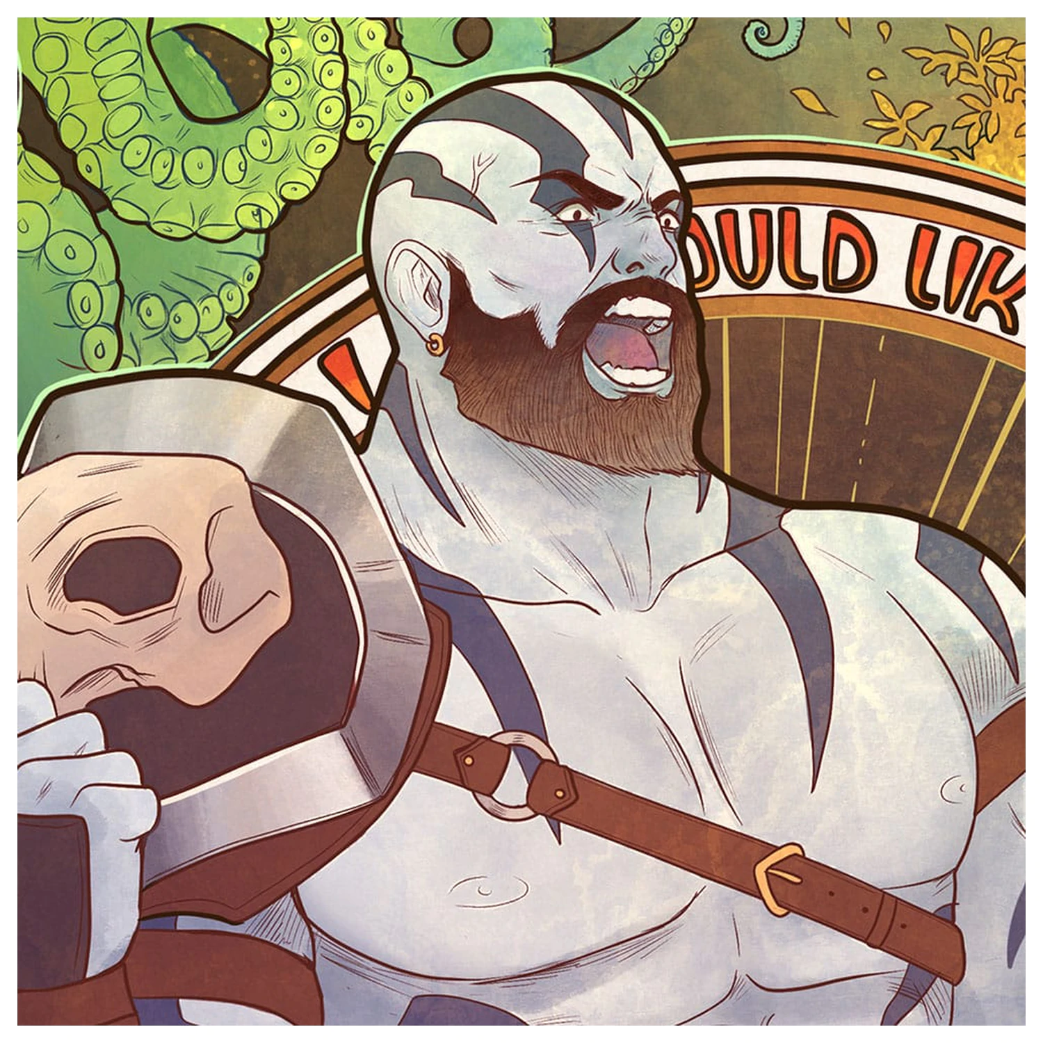 Critical Role Art Print Travis Willingham: 10th Anniversary Art Nouveau Illustrations 46 x 28 cm - keretezetlen vászonkép termékfotó