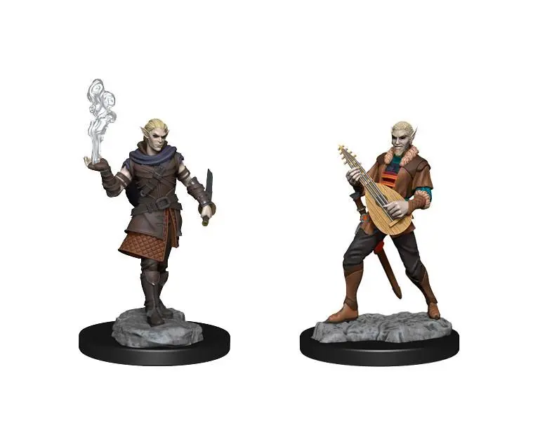 Critical Role Unpainted Miniatures Pallid Elf Rogue and Bard Male figurák termékfotó