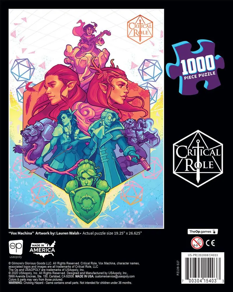 Critical Role Vox Machina puzzle (1000 darab) termékfotó