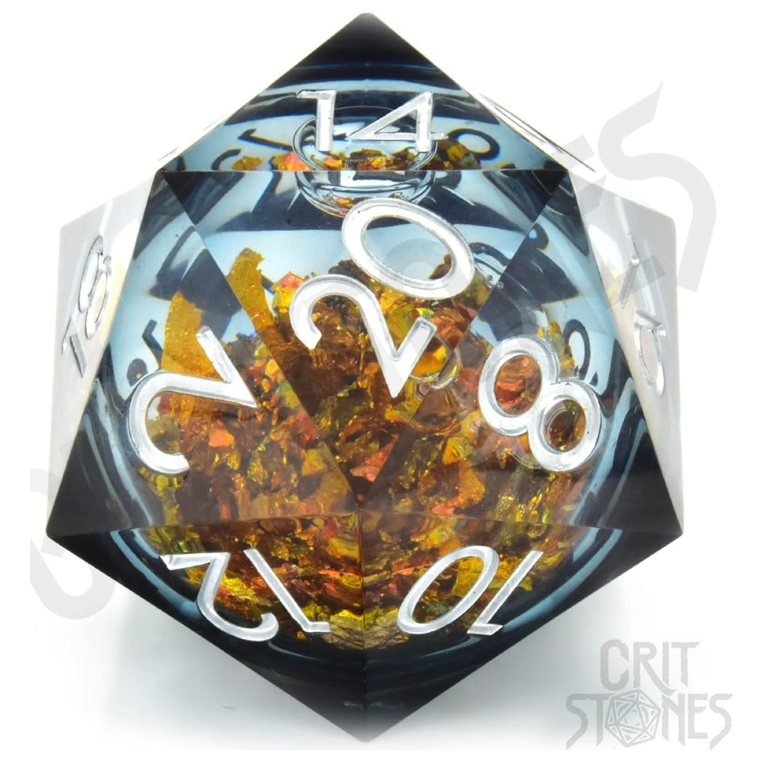 CritStones Liquid Core dobókocka D20 King Midas 5 cm termékfotó