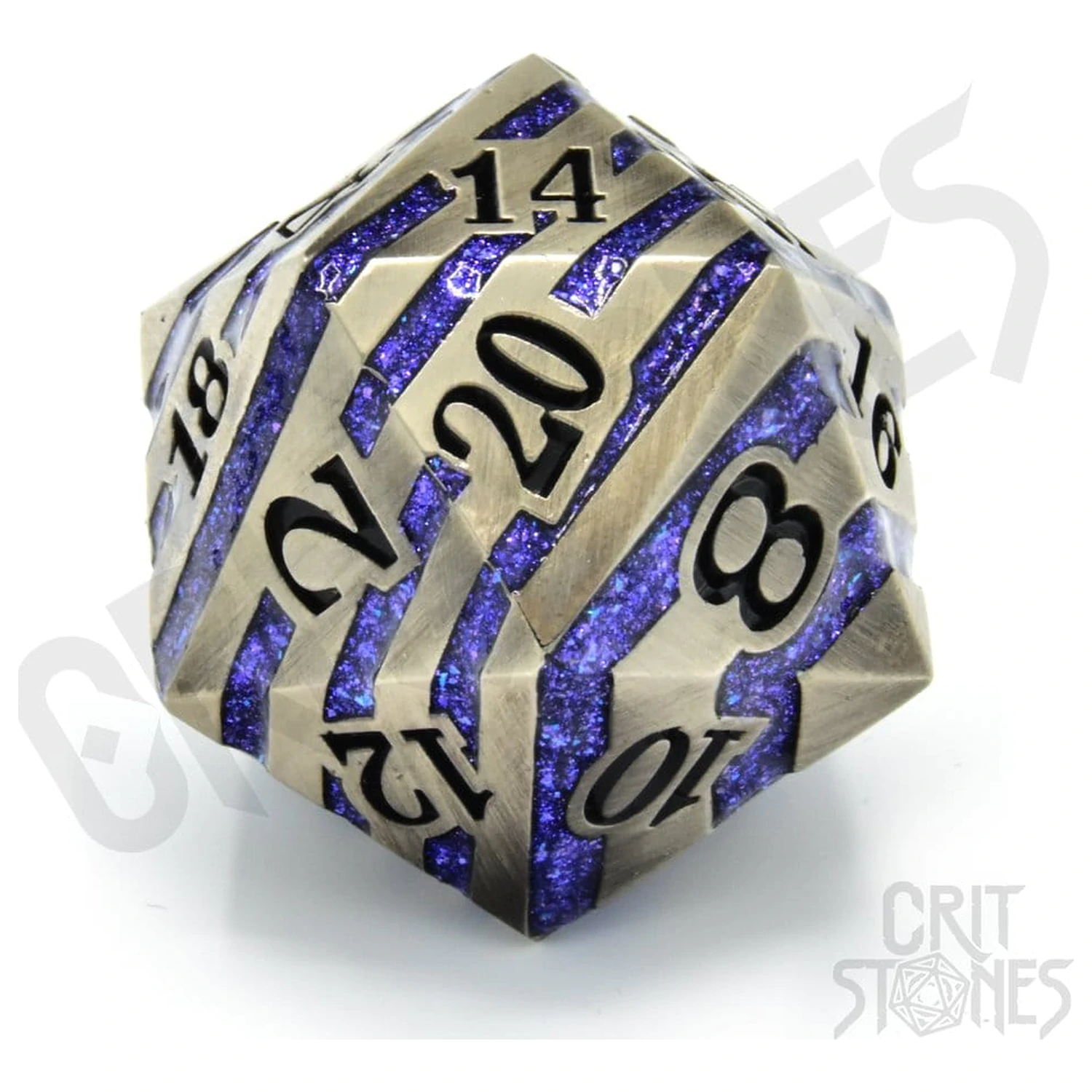 CritStones metal dobókocka D20 Engraved Elder 3 cm termékfotó