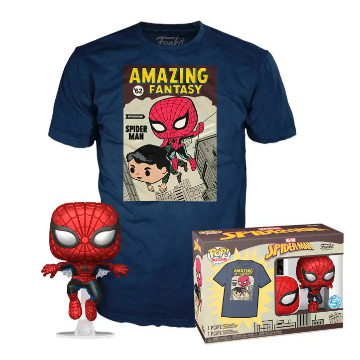 Marvel Spider-Man Funko POP figura és póló csomag Comic Cover termékfotó