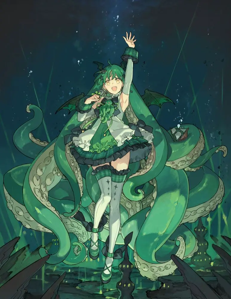 Cthulhu 1/7 Idol Cthulhu-chan DX Edition PVC szobor figura 30 cm termékfotó