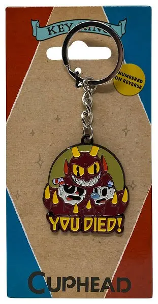 Cuphead fém kulcstartó You Died! Limitált kiadás 4 cm termékfotó
