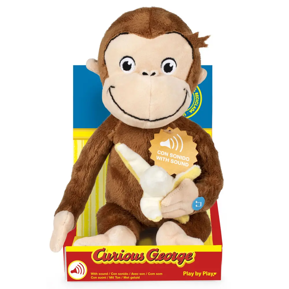 Curious George plüssfigura hanggal 30cm válogatás termékfotó