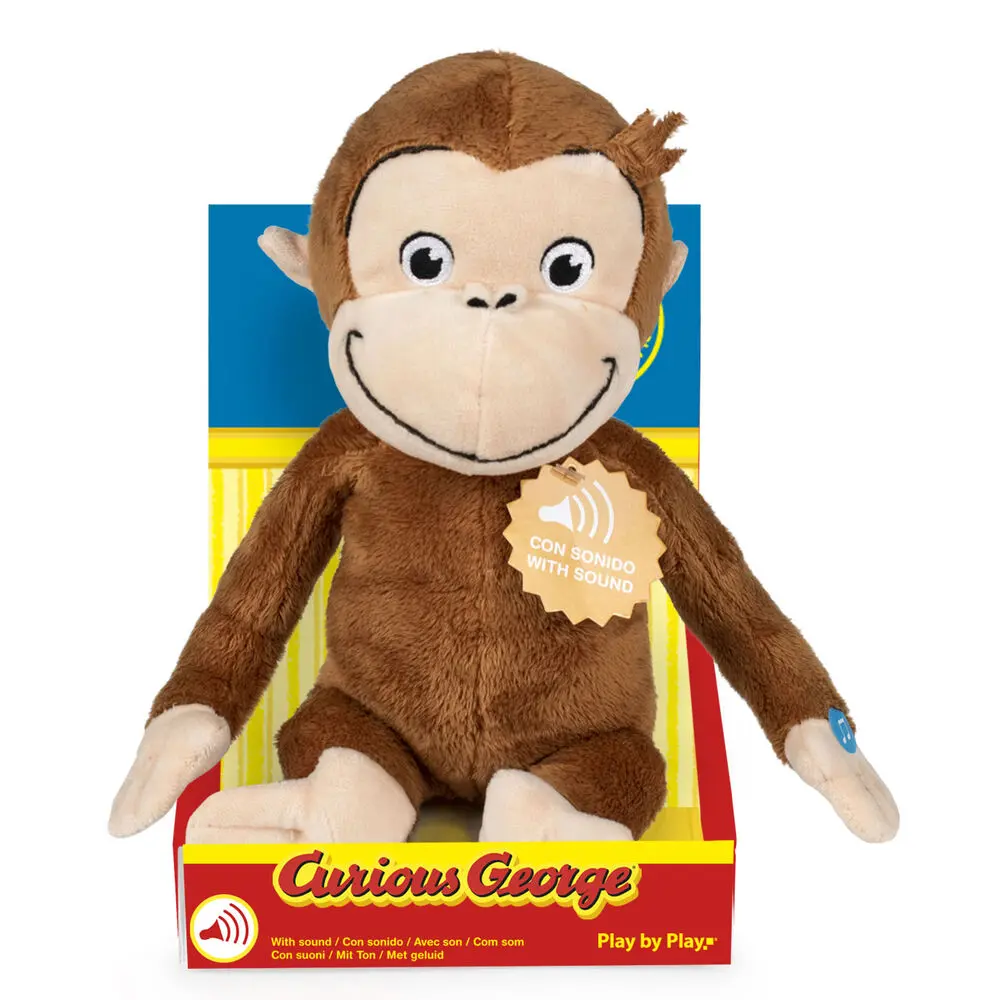 Curious George plüssfigura hanggal 30cm válogatás termékfotó