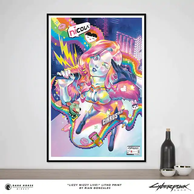 Cyberpunk 2077 Art Print Lizzy Wizzy Live! Limitált kiadás 60 x 90 cm termékfotó